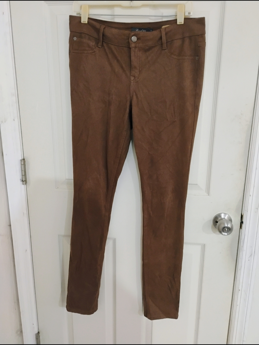 Level 99 Women's Cognac Skinny Ponte Pants
